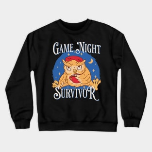 Funny Family Board Night  Game Host Game Night Survivor Crewneck Sweatshirt